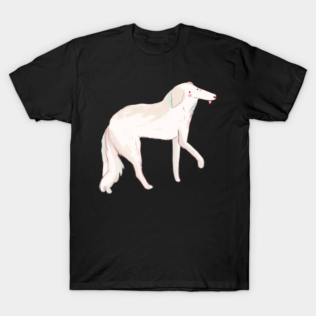 Cute borzoi drawing T-Shirt by Mayarart